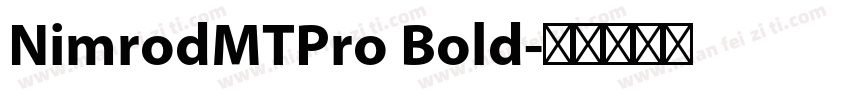 NimrodMTPro Bold字体转换